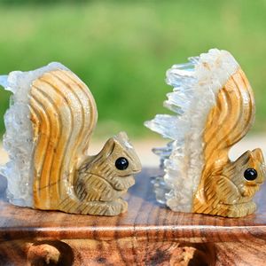 Wholesale High-quality Crystal Cluster Animal Carving <b>Ornament</b> Healing Fashion Trend Collectible Art for Home Decor - Product Image 1
