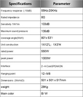 Système de haut-parleurs audio haute résolution I.EVOICE OEM/ODM 12 pouces coaxiaux empilés en néodyme à flux élevé en contreplaqué de bouleau pour marketing extérieur