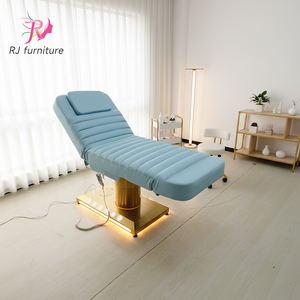 Meubles de salon de beauté de luxe, lit de massage électrique incurvé à 3 moteurs avec LED, lit de spa pour les cils, lit de soin du visage - Product Image 2