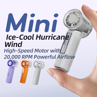 Ventilateur de poche portable rechargeable haute vitesse avec affichage numérique USB 120 vitesses pour l'été – Vente en gros