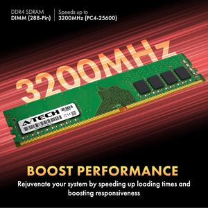 Module de mémoire RAM pour ordinateur de bureau A-Tech 8 Go DDR4 3200 MHz PC4-25600 Non-ECC - Product Image 3