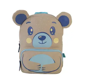 Haslor 2024 enfant en bas âge préscolaire sac à dos enfants sac avec enfants mignon ours Animal toile maternelle sac d'école pour bébé filles Bo