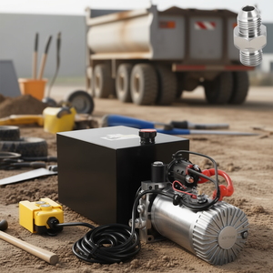 Unidad de Potencia Hidráulica de Acción Simple D0100H5PA3X, 13 Cuartos, 12V CC, Bomba para Remolque con Control Remoto - Product Image 2