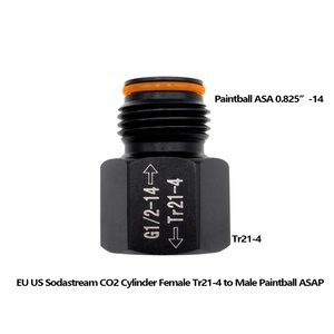 Adaptateur personnalisable en alliage d'aluminium pour convertisseur CO2, raccords Tr21-4 femelle vers G1/2-14 mâle, pour cylindre Sodastream, réservoir ASA, outils pneumatiques, OEM - Product Image 2