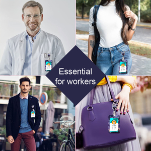 <span class=keywords><strong>Porte</strong></span>-<span class=keywords><strong>badge</strong></span> rétractable amusant pour chat, protège-documents et cartes vertical pour infirmières, médecins, enseignants, étudiants, <span class=keywords><strong>porte</strong></span>-carte d'identité - Product Image 5