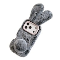 Coque pour iPhone 17 PROMAX, 13, 15, 14, 16 Plus, motif lapin en peluche mignon, automne et hiver