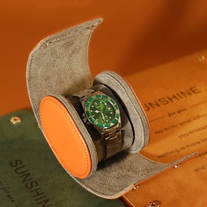 Wholesale <b>Watch</b> Roll Leather Travel <b>case</b> Luxury Portable Leather <b>Watch</b> Storage <b>Case</b> <b>Watch</b> Portable Travel Packaging Box - Product Image 5