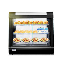 Équipement commercial de restauration Chauffe-armoire en verre pour aliments chauds Réchauffeur en acier inoxydable Vitrine d'affichage