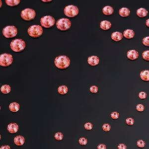 Cuentas de diamantes de imitación de resina epoxi Padparadscha de 5 mm con orificio central para coser, para pulseras de los deseos y accesorios de joyería. - Product Image 6
