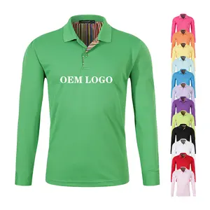 Camiseta polo de manga longa unissex, camiseta esportiva de golfe para homens e mulheres