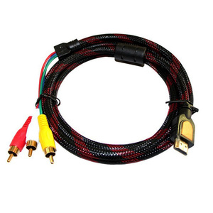 สาย HDMI เป็น 3Rca 1.5 ม. อะแดปเตอร์วิดีโอและเสียงคอมโพเนนต์สำหรับทีวี คอมพิวเตอร์ กล่องรับสัญญาณ - Product Image 1