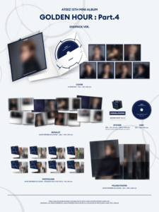 SAN Ver ATEEZ 13º Mini Álbum GOLDEN HOUR Parte 4 Digipack Material de Papel Reciclado - Product Image 5
