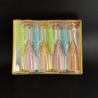 Gobelets en plastique PS modernes de 4 oz, jetables et colorés, pour vin et cocktails, parfaits pour les fêtes, les hôtels et les restaurants