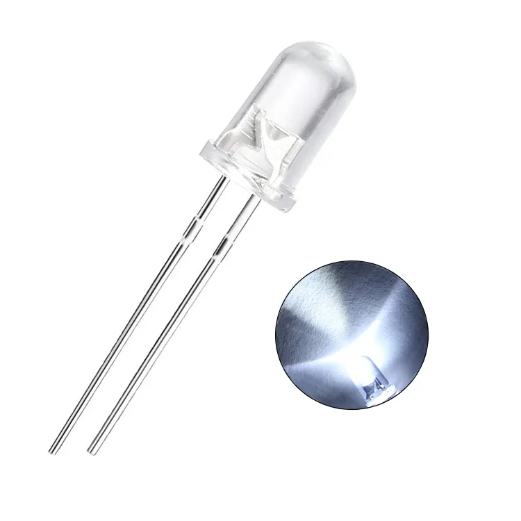 Ultrahellerkeit runder Strohhut oval flaches klares wasser diffuser Kristall-LED-Diode RGB 5 mm 3 mm led Diode Durch Loch Paket