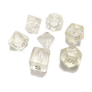 Dés en acrylique transparent DND D4, D6, D8, D10, D%, D12, <span class=keywords><strong>D20</strong></span> Ensemble de dés pour jeu - Product Image 6