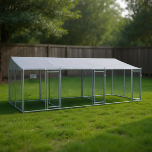 Jaula Extra Grande para Perros, Acero Galvanizado, Techo Resistente al Agua, Alojamiento Exterior para Mascotas - Product Image 2