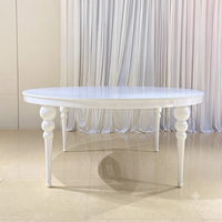 Table ronde blanche haut de gamme pour événements de mariage et banquets en provenance de Chine