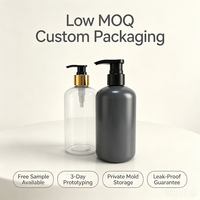 Flacon pompe à lotion PET 500 ml, col à vis 24/410, emballage cosmétique, impression de logo couleur personnalisée, OEM