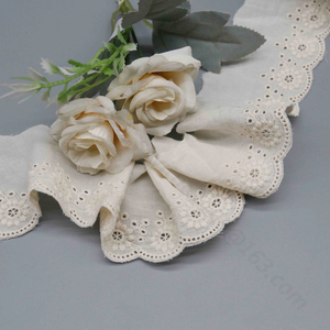 <span class=keywords><strong>Pizzo</strong></span> Floreale Vintage Eco-Friendly con Bordo Ondulato Ricamato per Abiti e Tessili per la Casa - Product Image 4