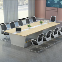 Meubles de bureau modernes et élégants, designs de tables de réunion, longue table de bureau pour 20 personnes