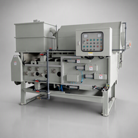 Pabrik Pengolahan Air Limbah MBR Mesin Desalinasi Pengeringan Air Dikendalikan PLC Filter Belt Press Filtrasi 500L/Jam Menggunakan PVDF
