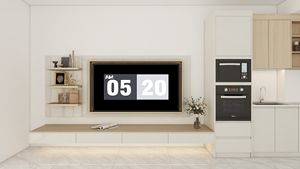 Ensemble d'armoires de cuisine modernes blanches minimalistes avec espace de rangement pour la cuisine à domicile - Product Image 3