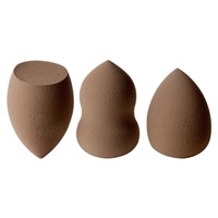 Éponge de maquillage en polyuréthane hydrophile, forme goutte d'eau, coupe oblique, pour coussin d'air, emballage individuel