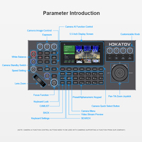 Teclado controlador de cámara PTZ con Joystick 4D para transmisión en vivo Teclado de red PTZ PELCO D/P RS232 RS485 LCD de 5,5 pulgadas