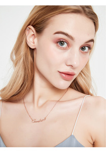 Collana <span class=keywords><strong>con</strong></span> Ciondolo Personalizzato in <span class=keywords><strong>Argento</strong></span> Sterling S925 Placcato Oro, Regalo di San Valentino per Donne <span class=keywords><strong>con</strong></span> Design Personalizzato - Product Image 2