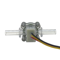 Sensor Aliran Optik PCTG 6mm DC5V Output Sinyal Pulsa Tahan Suhu 60C Pengukur Aliran Air untuk Pencuci Piring Pembersih Botol Susu