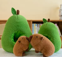 Poupée Capibala en peluche 35cm Animal doux Souris avocat Jouets en peluche Poupée avocat Cadeau pour enfants et filles Oreiller Capybara