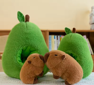Poupée Capibala en peluche 35cm Animal doux Souris avocat Jouets en peluche Poupée avocat Cadeau pour enfants et filles Oreiller Capybara - Product Image 2