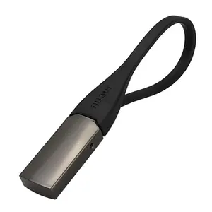 Đan mạch Me-Nu đen TITAN xe Keychain/sáng tạo PVC Rope Key Rope/Laser logo