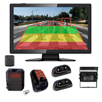 Moniteur de camion lourd DVR AI BSD 4 canaux écran de 7 pouces avec 4 kits de caméra IR nuit