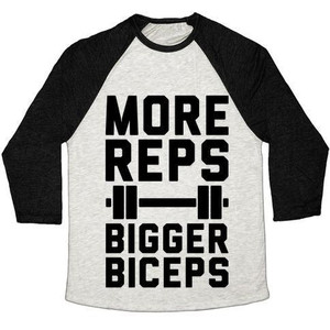 More Reps Bigger Biceps Unisex Tri-Blend <b>Baseball</b> <b>Tee</b> - Product Image 4