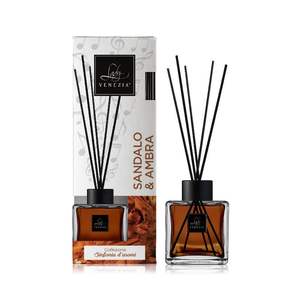 Diffuseur d'ambiance en cube de 100 ml au bois de santal et à l'ambre avec bâtonnets - Product Image 1
