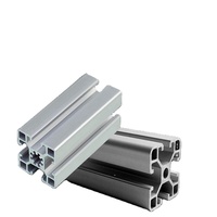 Profilé d'extrusion en aluminium anodisé noir/argent, cadre sur mesure, usinage CNC, perçage, découpe, profil pour simulateur de course