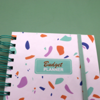 Carnet de budget A5 à spirale avec autocollants, design multicolore, pour la planification sur 12 mois, papier 100 g/m², idéal pour la vente en gros