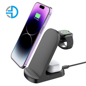 Nhà Máy Bán Hàng Trực Tiếp 5W 7.5W 10W 15W Máy Tính Để Bàn Nhanh Chóng Sạc Điện Thoại Đứng 3in1 Sạc Không Dây Cho Điện Thoại Di Động Tai Nghe - Product Image 1