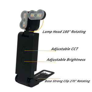 5 lampes de lecture LED rechargeables par USB C, réglables en luminosité, avec pince, pour enfants, tête rotative, protection des yeux, lampe de lecture - Product Image 1