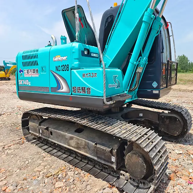 Kualitas tinggi buatan Jepang Kobelco 140 digunakan crawler excavator 14 ton track penggali