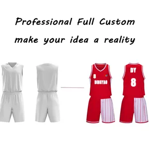 Camisa de basquete reversível confortável e respirável, uniforme de basquete de sublimação com logotipo personalizado