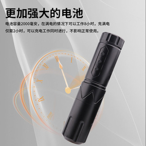 Yuanyun S11 - Pluma de Tatuaje Inalámbrica de Accionamiento Directo, Máquina de Maquillaje Permanente, Color Negro, Tamaño 111 mm - Product Image 3