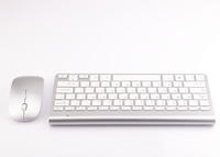 Clavier et souris sans fil 2,4 G, mini LED, USB, étanche, ergonomique et silencieux