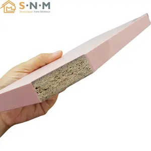 Skyscraper factory hot sale high quality waterproof acrylic plastic veneer laminated finished wooden panel MDF board for cabinet