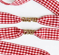Ensemble de breloques pour lacets de chaussures à motif Gingham pour le jour du match, accessoires pour lacets de baskets à carreaux pour le jour du match de football pour femmes
