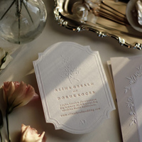 Tarjeta de Felicitación de Boda con Impresión Digital y Relieve 3D Premium, Papel Artístico, Modelo CN/GUA 465