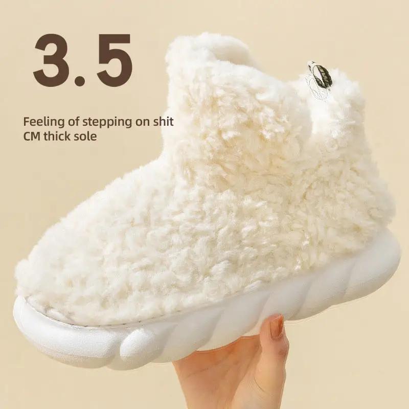 Sepatu Bot Salju Hangat Wanita, Sepatu Bot Musim Dingin Nyaman Dalam Ruangan