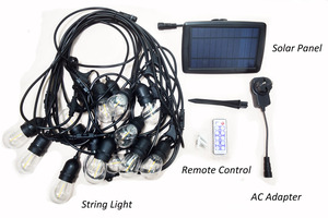 Chuyển Động Năng Lượng Mặt Trời Ánh Sáng Không Thấm Nước Ngoài Trời Led Chuỗi Lights 48ft 15 Ổ Cắm Đèn Vườn Kết Nối Trang Trí Lights Với Adapter - Product Image 2