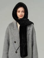 Gorro de Piel de Visón Tejido a Mano de Lujo XZWDSI para Mujer, Cuatro Estaciones, Informal, con Estampado por Transferencia de Calor, para Exteriores, 56-58 cm